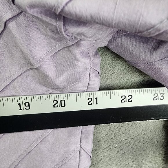 Womens Spenser Jeremy Purple 100% Silk Blazer 3/4 Sleeve Button Front Size 14 - Picture 5 of 7